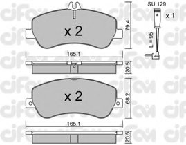 CIFAM 822-825-0K Brake Pad Set, disc brake